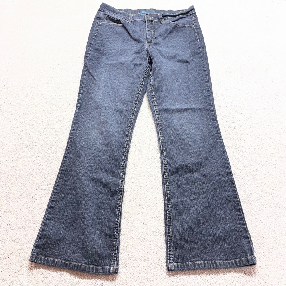 Relativity‎ Bootcut Jeans Womens Size 10 Dark Wash Denim Stretch Mid Rise
